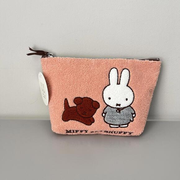 Peanuts Handbags - Miffy Character Towel Texture Canvas Cosmetic Bag NWT